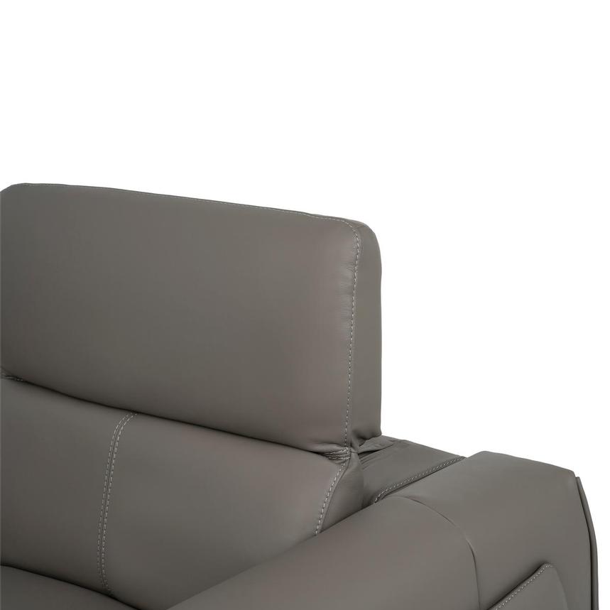 Luke 2.0 Dark Gray Leather Power Reclining Sectional with 6PCS/2PWR  alternate image, 11 of 14 images.
