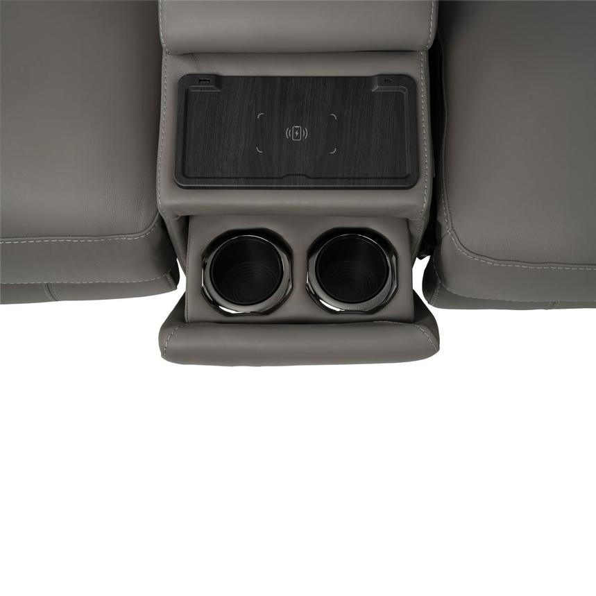 Luke 2.0 Dark Gray Leather Power Reclining Sectional with 6PCS/3PWR  alternate image, 8 of 14 images.