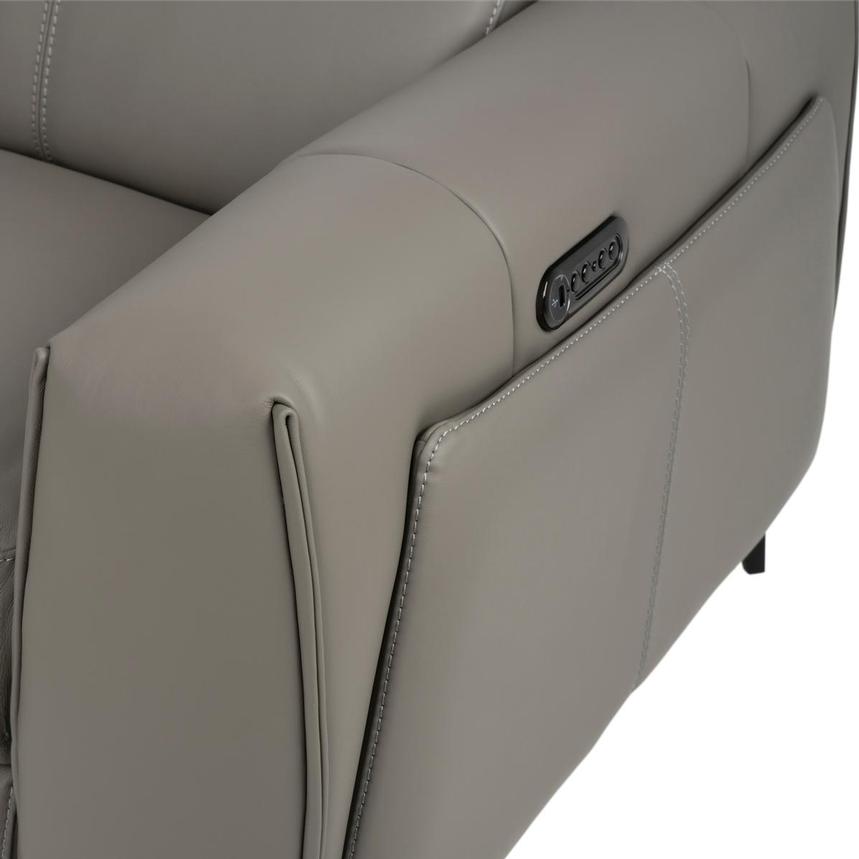 Luke 2.0 Dark Gray Leather Power Reclining Sectional with 5PCS/3PWR  alternate image, 8 of 10 images.