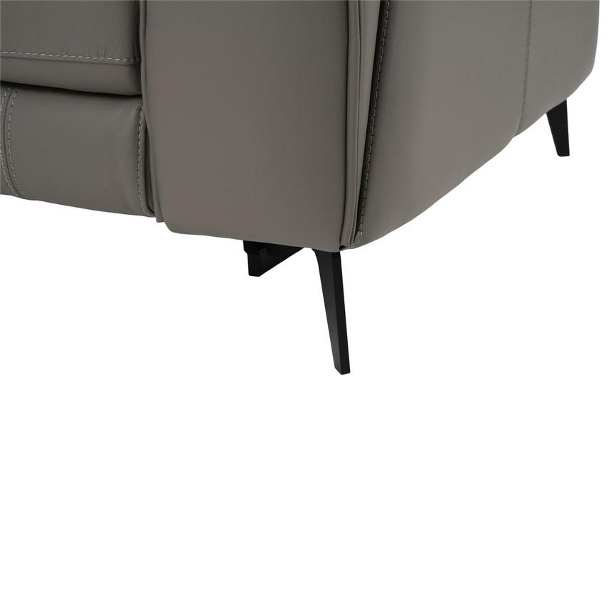 Luke 2.0 Dark Gray Leather Power Reclining Sectional with 5PCS/3PWR alternate image, 9 of 10 images.