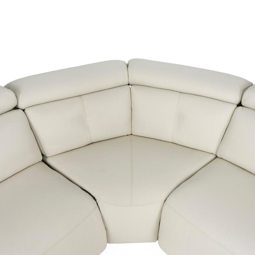 Kamet Ivory Leather Power Reclining Sectional with 5PCS/3PWR  alternate image, 5 of 8 images.