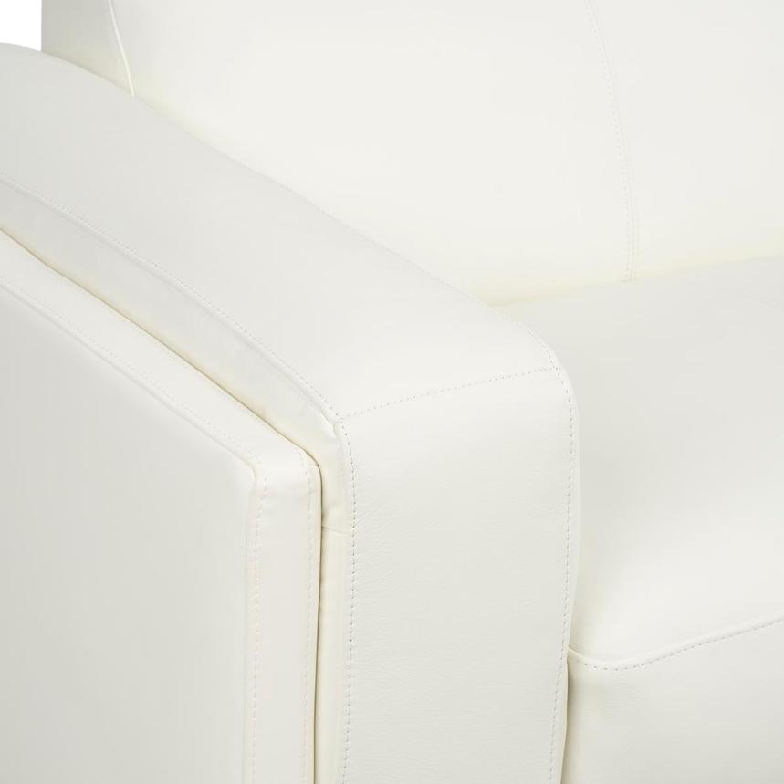 Palermo White Leather Sofa w/Right Chaise  alternate image, 6 of 8 images.