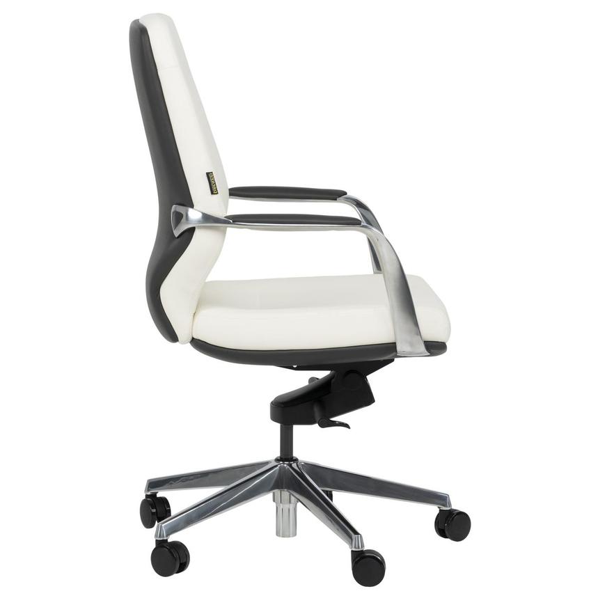 Yoshi White Low Back Desk Chair  alternate image, 6 of 13 images.