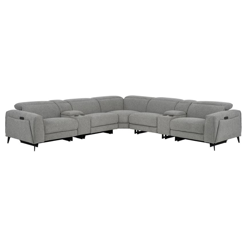 Luke Dark Gray Power Reclining Sectional with 7PCS/3PWR main image, 1 of 11 images.