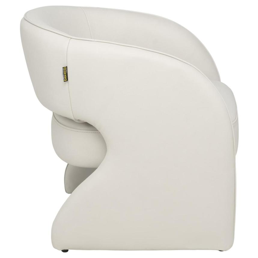 Emerson Light Gray Leather Accent Chair  alternate image, 6 of 11 images.