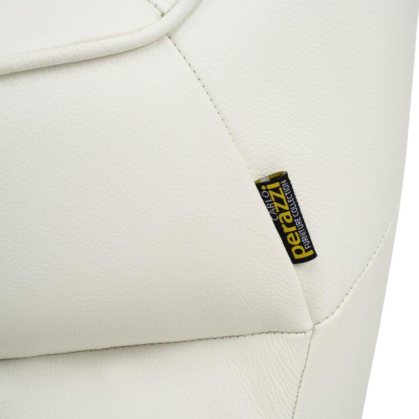 Jensen White Leather Accent Chair alternate image, 12 of 12 images.
