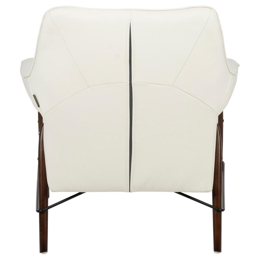 Jensen White Leather Accent Chair alternate image, 7 of 12 images.