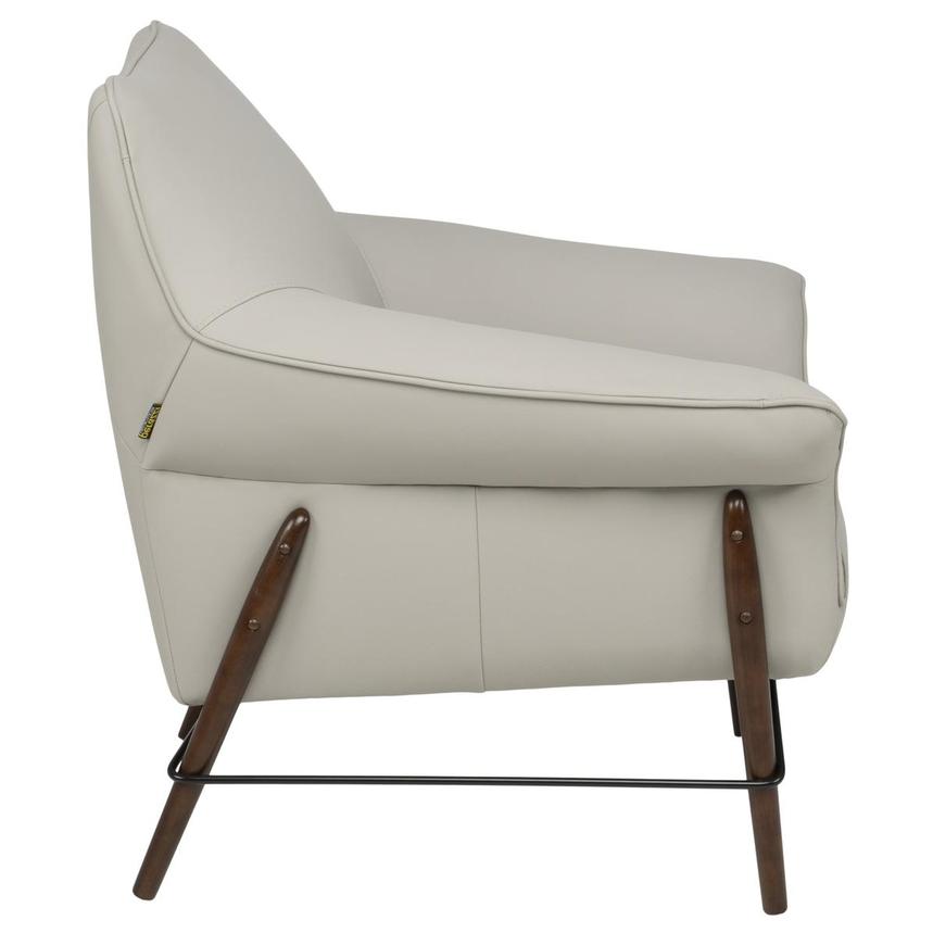 Jensen Gray Leather Accent Chair  alternate image, 6 of 11 images.