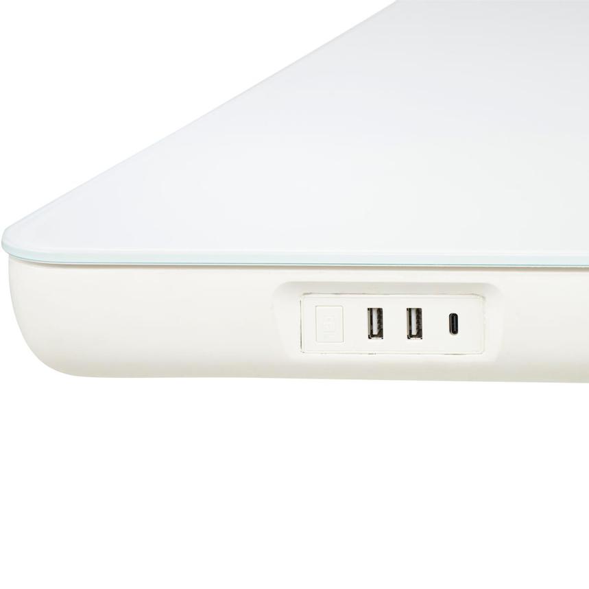 Ascend White Adjustable Height Desk alternate image, 9 of 10 images.