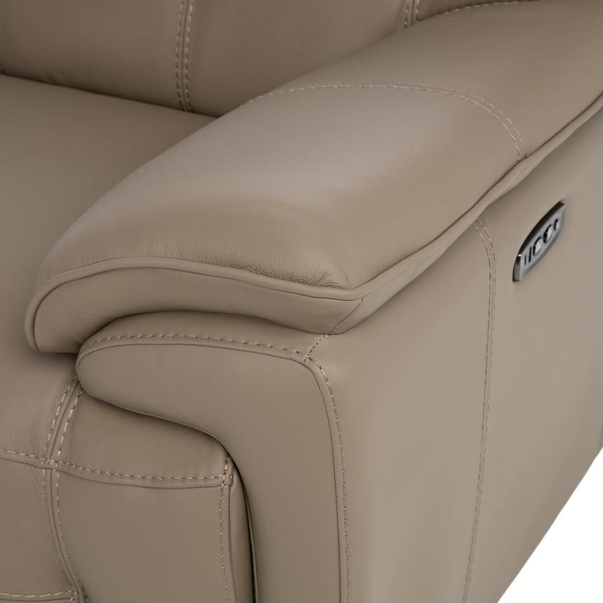 Graystone Dark Taupe Leather Power Reclining Sectional with 6PCS/3PWR  alternate image, 11 of 13 images.