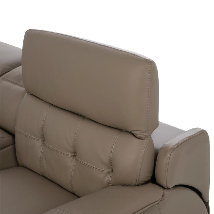 Graystone Dark Taupe Leather Power Reclining Sectional with 4PCS/2PWR  alternate image, 6 of 9 images.