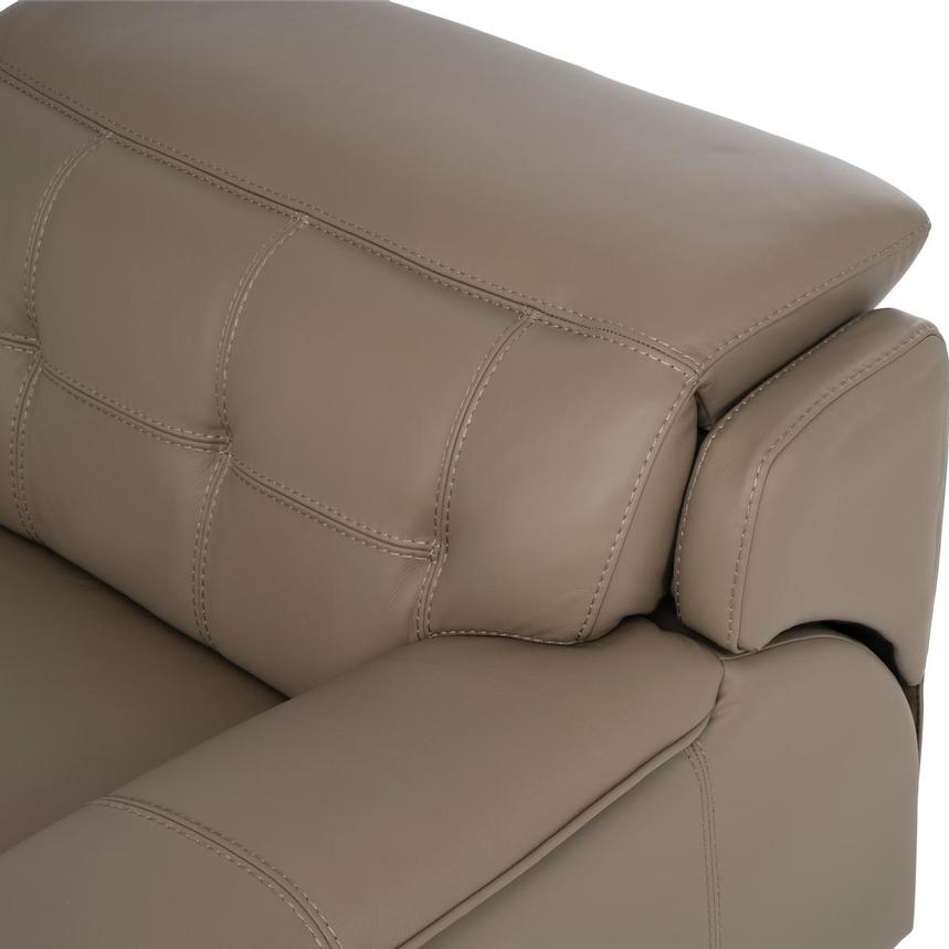 Graystone Dark Taupe Leather Power Reclining Sectional with 4PCS/2PWR alternate image, 6 of 10 images.