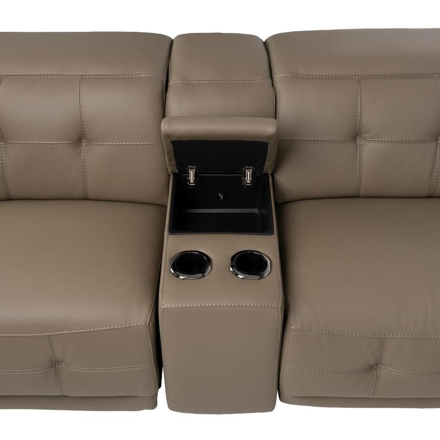 Graystone Dark Taupe Home Theater Leather Seating with 5PCS/3PWR  alternate image, 6 of 13 images.