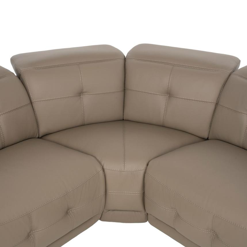 Graystone Dark Taupe Leather Power Reclining Sectional with 6PCS/3PWR  alternate image, 6 of 14 images.