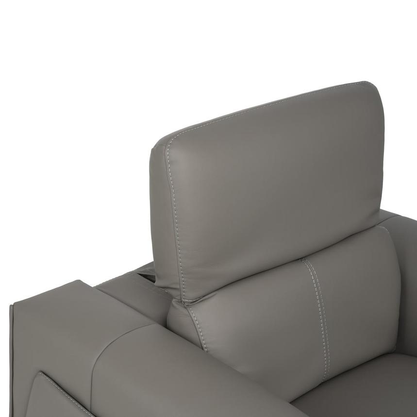 Luke 2.0 Dark Gray Leather Power Recliner  alternate image, 11 of 19 images.