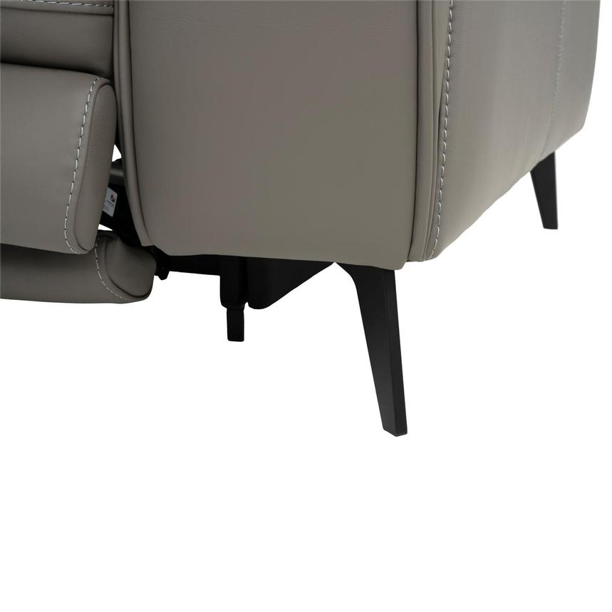 Luke 2.0 Dark Gray Leather Power Recliner  alternate image, 16 of 19 images.