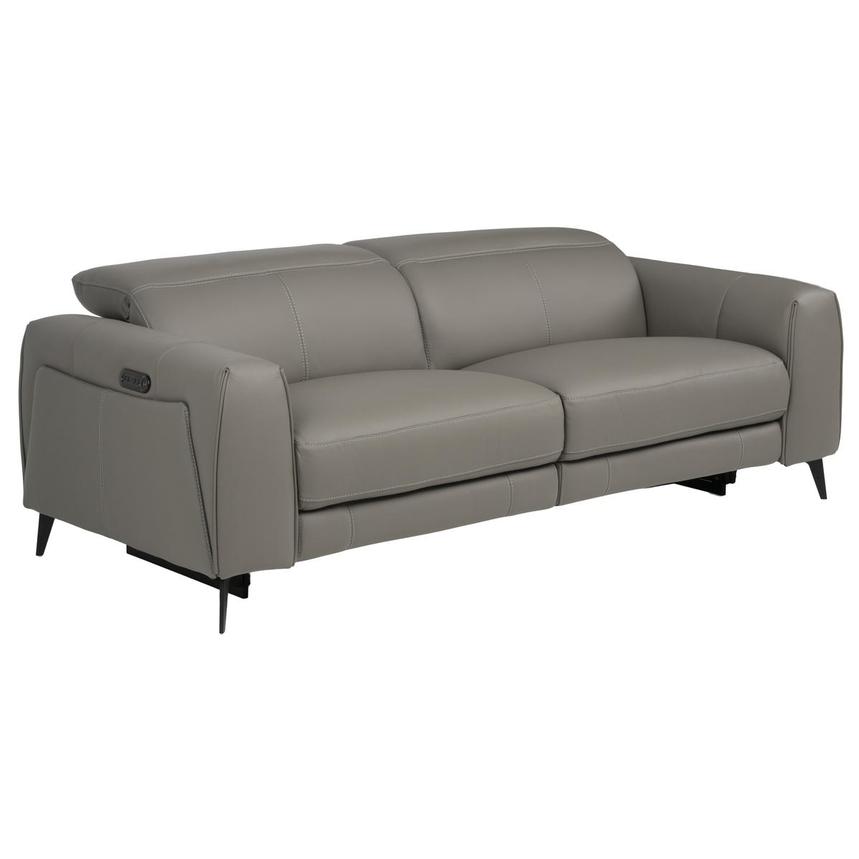 Luke 2.0 Dark Gray Power Reclining Leather Sofa alternate image, 4 of 10 images.