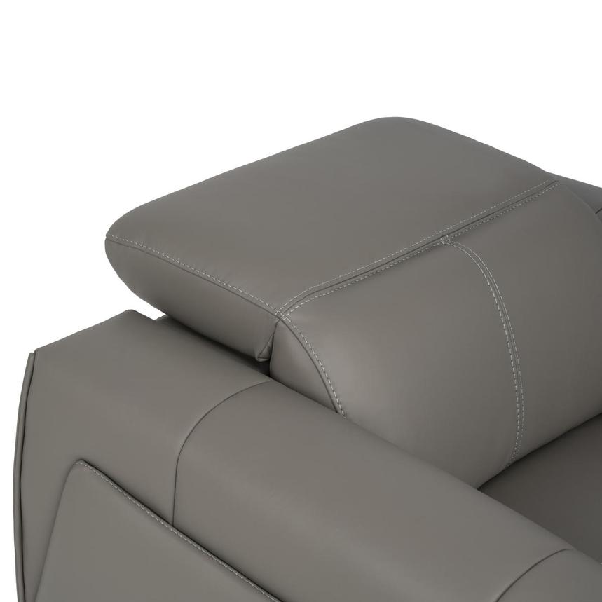 Luke 2.0 Dark Gray Leather Power Recliner alternate image, 12 of 19 images.