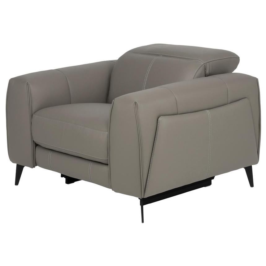 Luke 2.0 Dark Gray Leather Power Recliner  main image, 1 of 19 images.