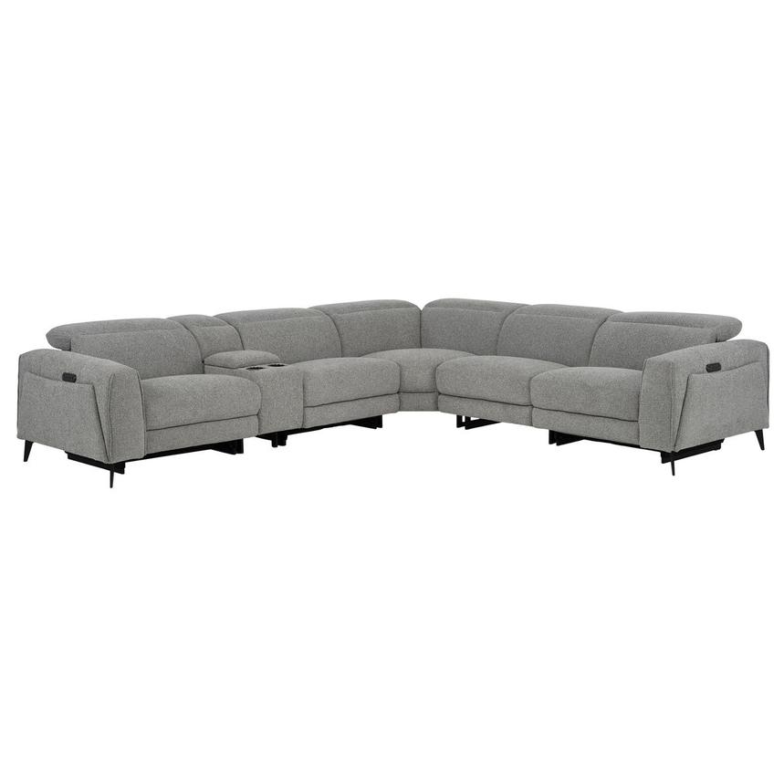 Luke Dark Gray Power Reclining Sectional with 6PCS/2PWR main image, 1 of 12 images.
