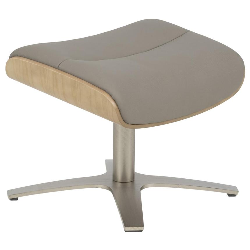 Fabrizio Taupe Leather Ottoman alternate image, 4 of 7 images.