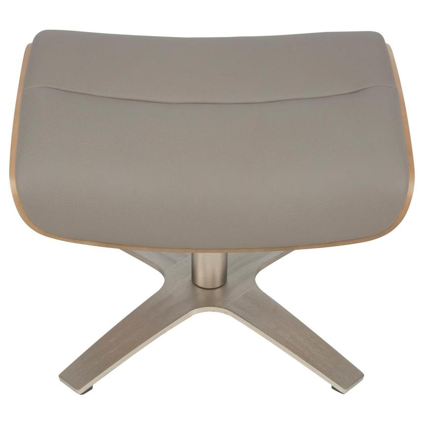 Fabrizio Taupe Leather Ottoman  alternate image, 3 of 7 images.