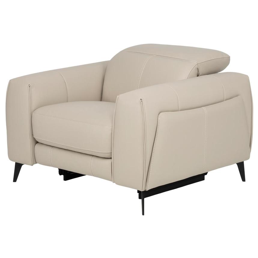 Luke 2.0 Taupe Leather Power Recliner  main image, 1 of 10 images.