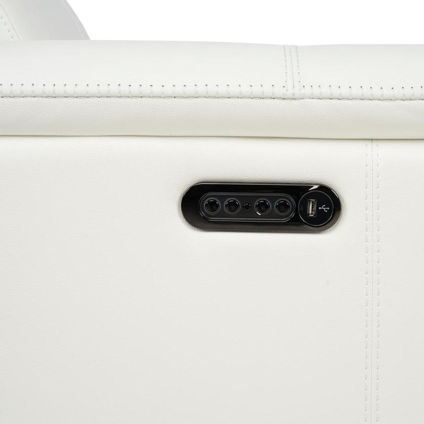 Davis 2.0 White Leather Power Recliner alternate image, 11 of 11 images.