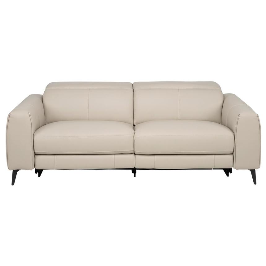 Luke 2.0 Taupe Power Reclining Leather Sofa