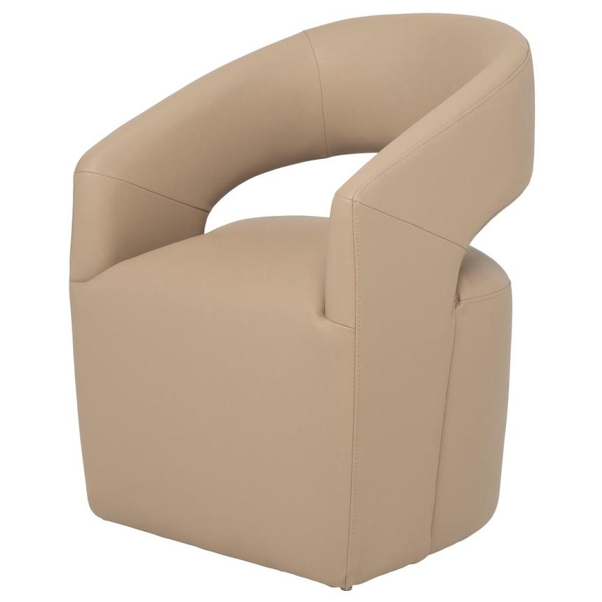 Lilly Taupe Arm Chair w/Casters  main image, 1 of 9 images.