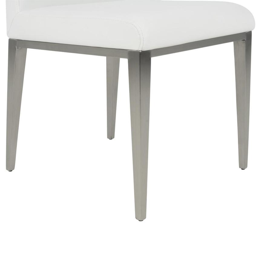 Phebe White/Sliver Side Chair alternate image, 6 of 7 images.