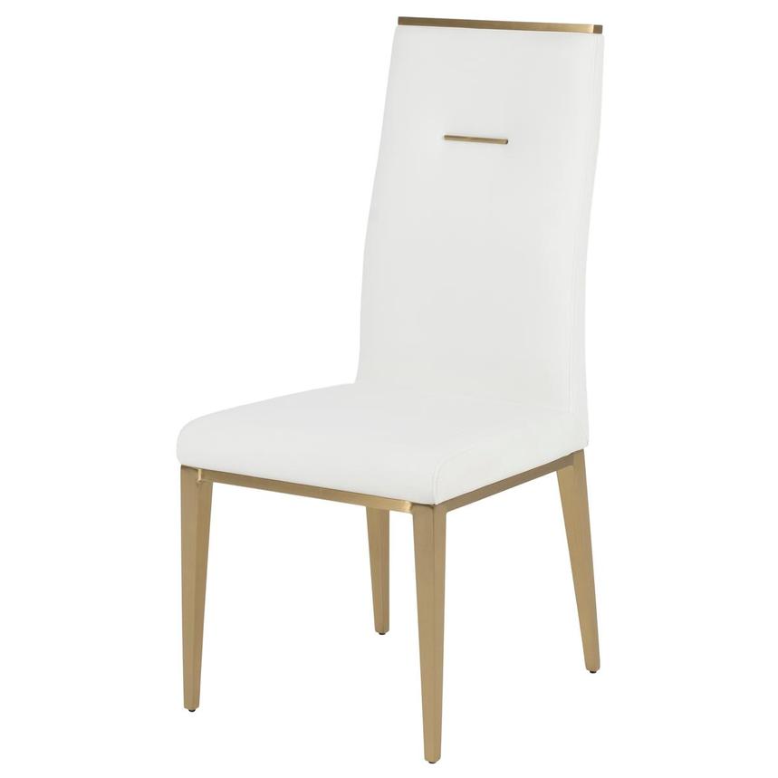 Phebe White/Gold Side Chair  main image, 1 of 8 images.