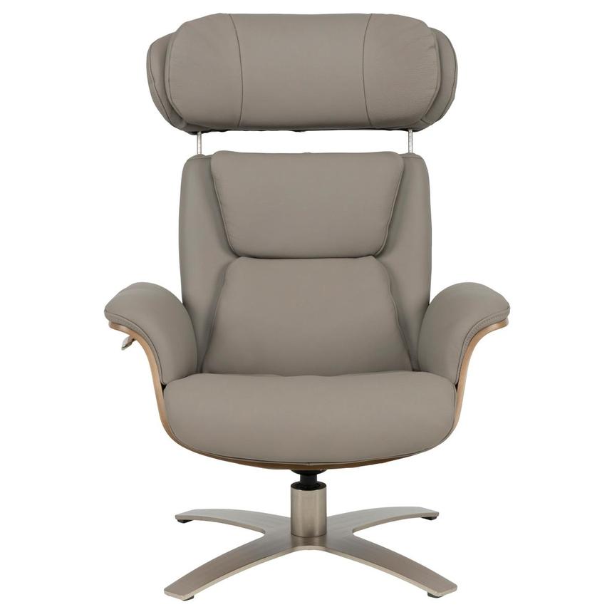 Fabrizio Taupe Leather Accent Chair  alternate image, 3 of 13 images.