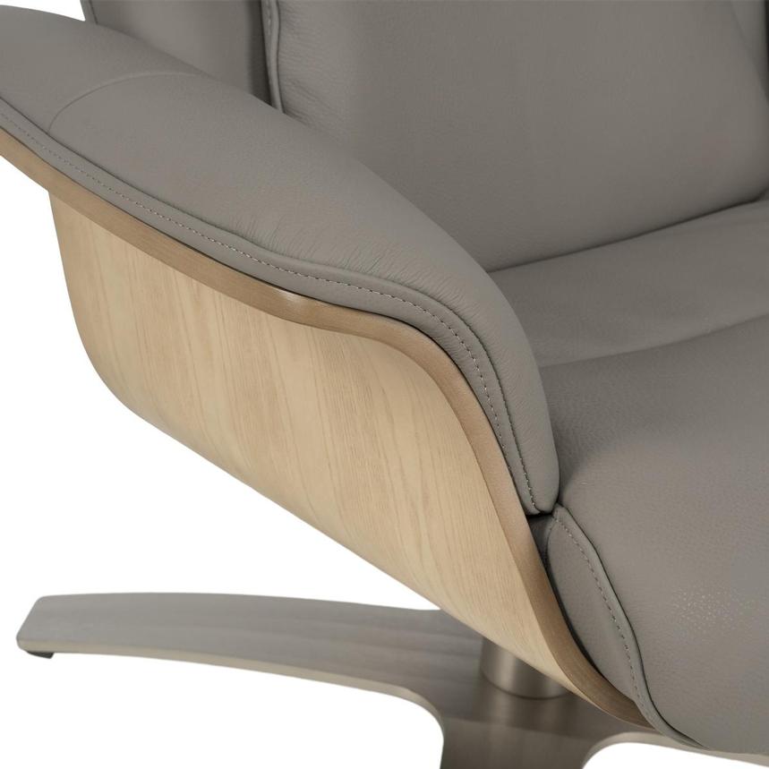 Fabrizio Taupe Leather Accent Chair alternate image, 9 of 13 images.