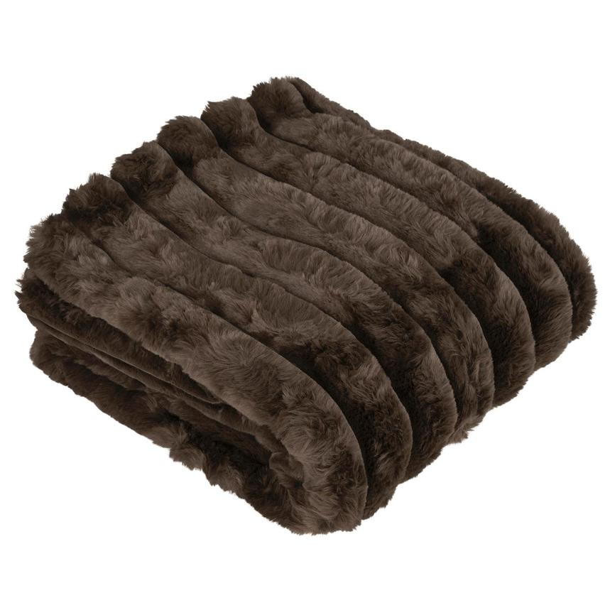 Welig Brown Throw  main image, 1 of 4 images.