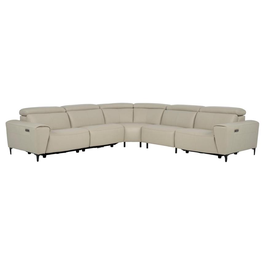 Altamura Leather Power Reclining Sectional with 5PCS/2PWR main image, 1 of 10 images.