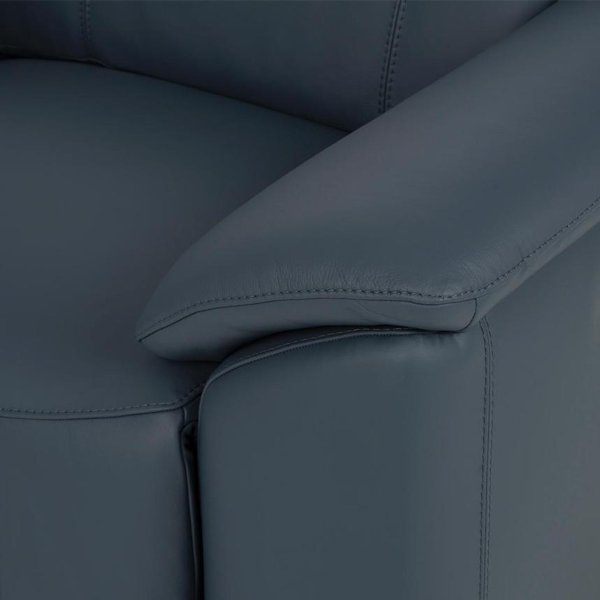 Cordova Blue Leather Power Reclining Sectional with 4PCS/2PWR alternate image, 9 of 11 images.