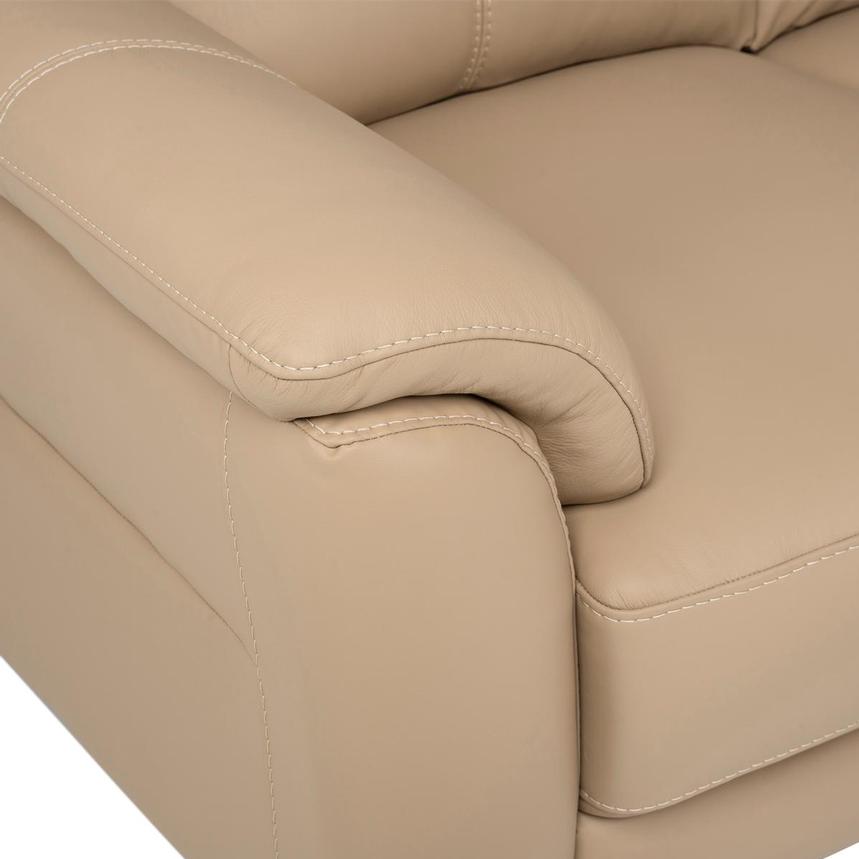 Bali Dark Cream Leather Loveseat alternate image, 7 of 8 images.