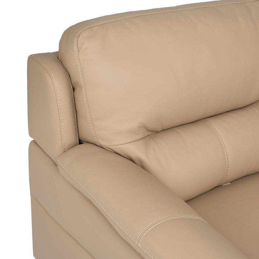 Bali Dark Cream Leather Loveseat  alternate image, 6 of 8 images.