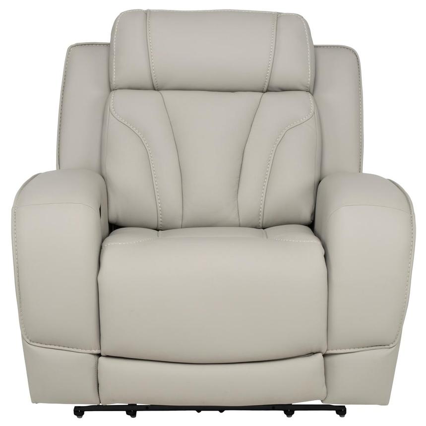 Kylo Light Gray Power Motion Leather Recliner  alternate image, 3 of 16 images.