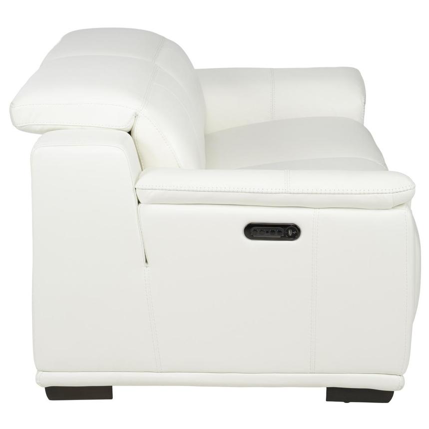 Davis 2.0 White Leather Power Reclining Sofa  alternate image, 6 of 12 images.