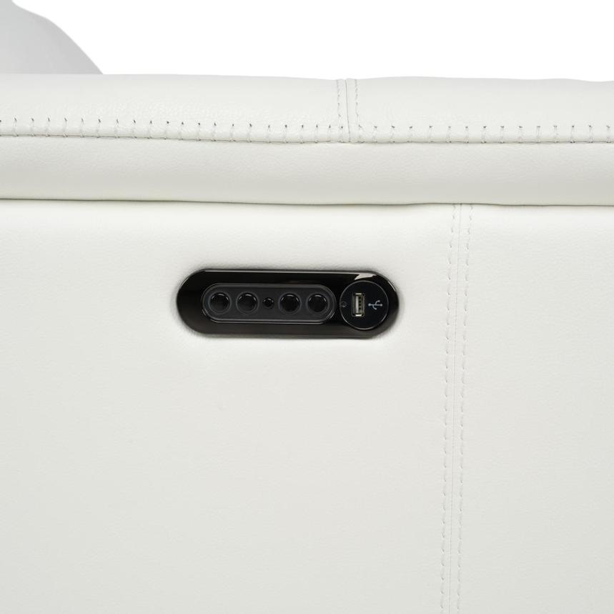 Davis 2.0 White Leather Power Reclining Sofa  alternate image, 11 of 12 images.