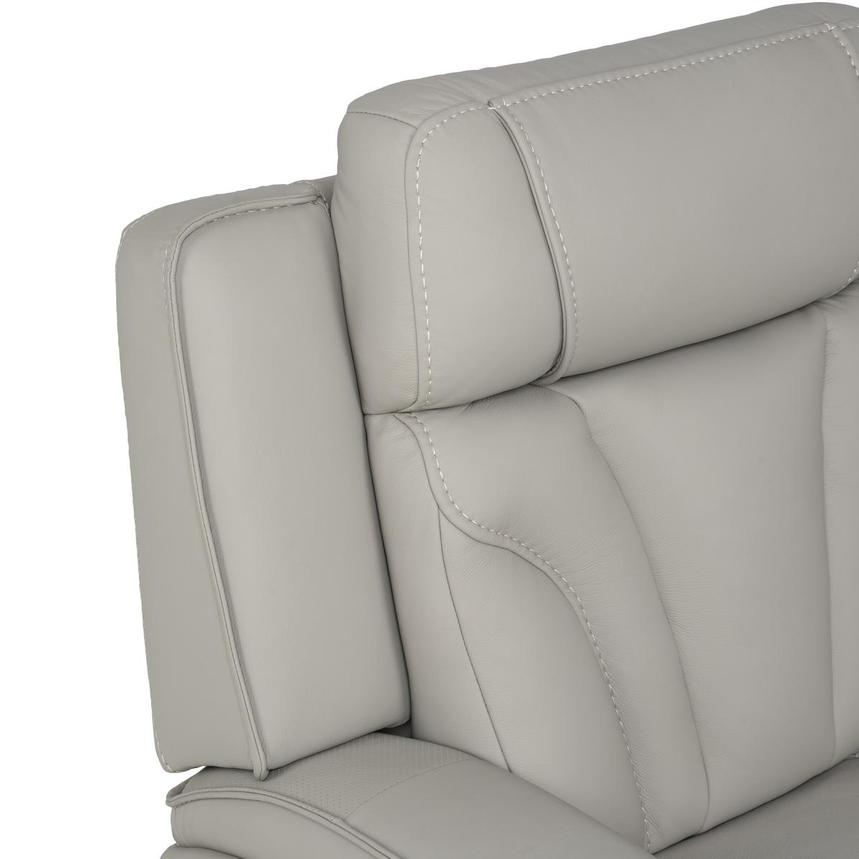 Kylo Light Gray Power Motion Leather Sofa w/Console alternate image, 11 of 19 images.