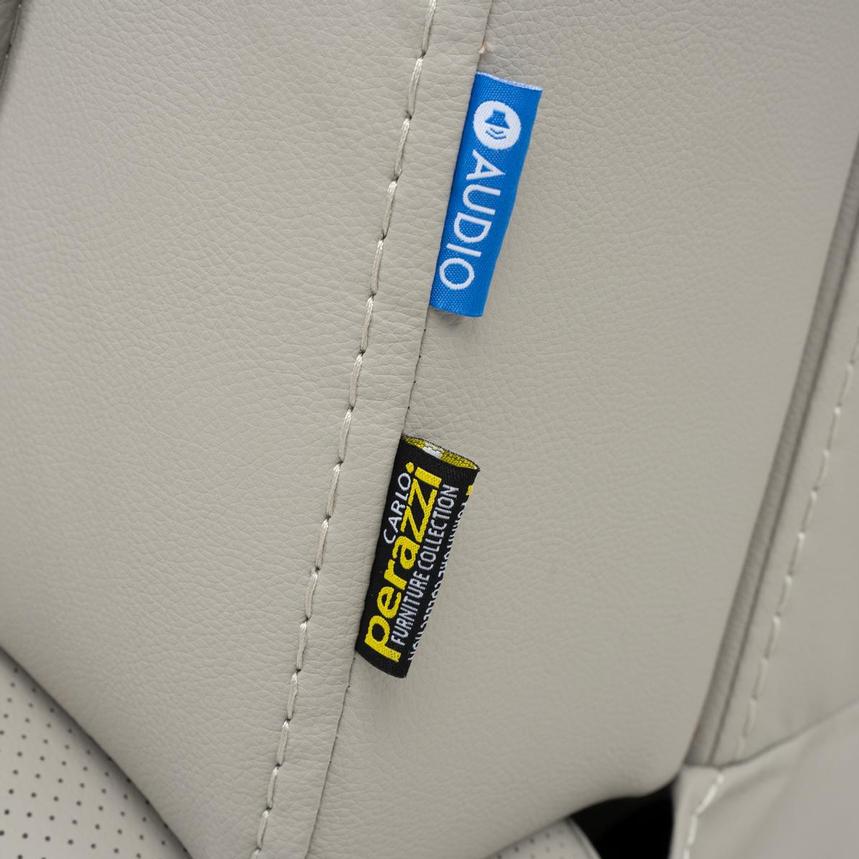 Kylo Light Gray Power Motion Leather Recliner alternate image, 14 of 16 images.