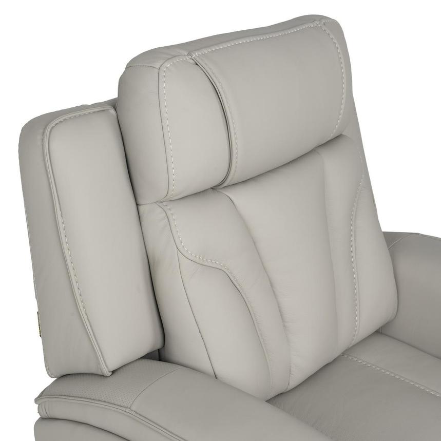 Kylo Light Gray Power Motion Leather Recliner alternate image, 9 of 16 images.