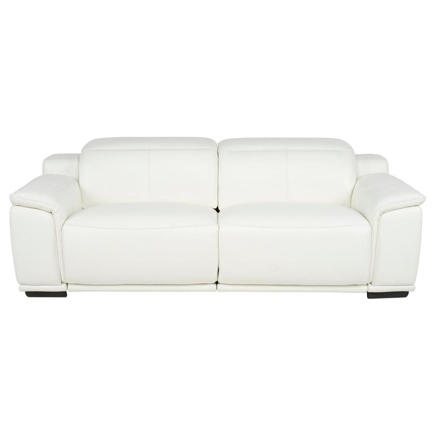 Davis 2.0 White Leather Power Reclining Sofa  main image, 1 of 12 images.