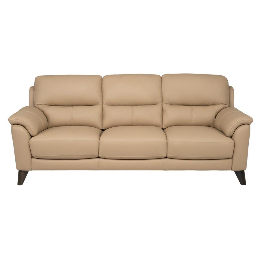 Bali Dark Cream Leather Sofa  main image, 1 of 8 images.