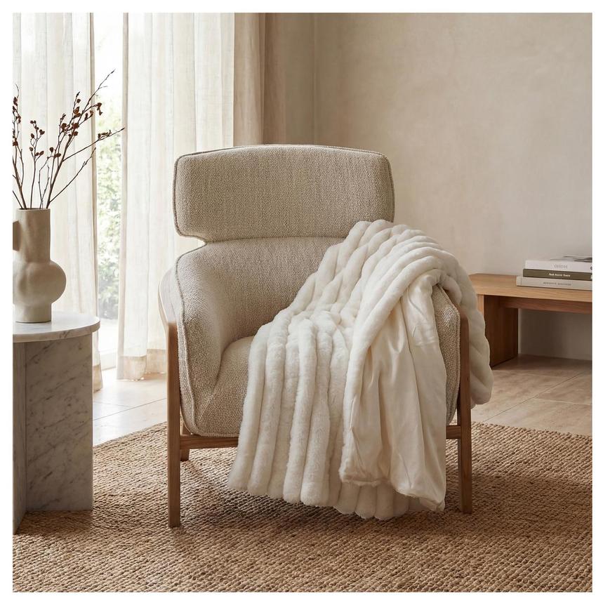 Welig White Throw  alternate image, 3 of 5 images.