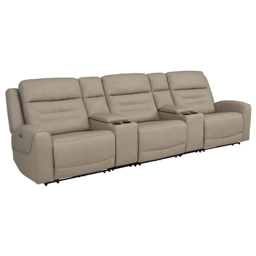 Solstice Home Theater Leather Seating with 5PCS/3PWR  alternate image, 3 of 11 images.