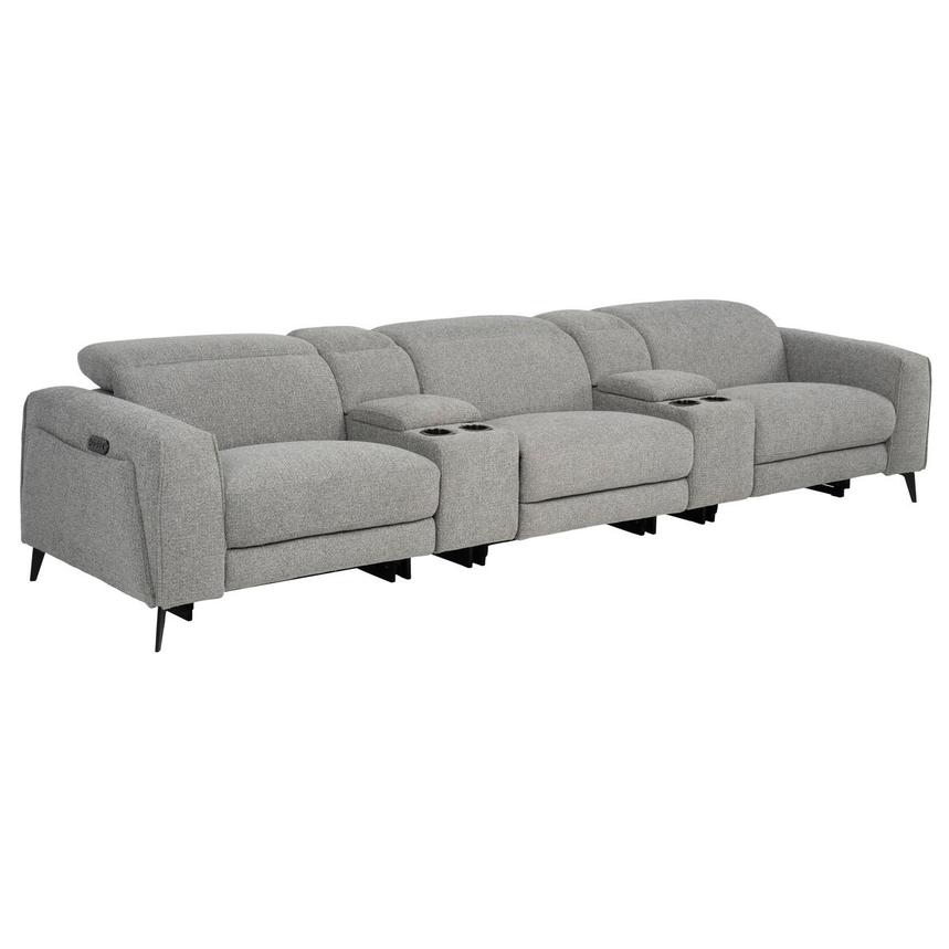Luke Dark Gray Home Theater Seating with 5PCS/2PWR  alternate image, 3 of 12 images.